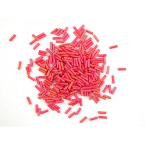 Miyuki 6mm Bugle Beads - 408FR Matte Op Red AB