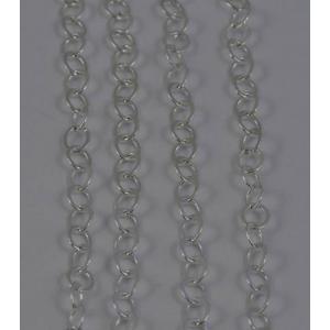 Base Metal Flat Cable Chain - 3.47 mm Silvertoned [BMCS064]