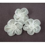 Beaded Voile Daisies - [031] Aspen Grey