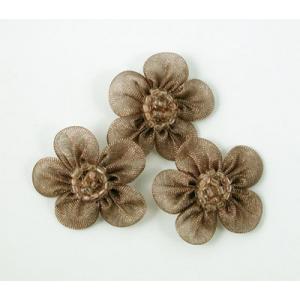 Beaded Voile Daisies - [048] Mocha