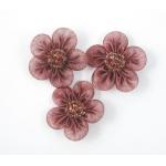 Beaded Voile Daisies - [077] Deep Mauve