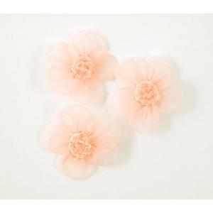 Beaded Voile Daisies - [084] Pale Peach