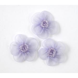 Beaded Voile Daisies - [087] Pale Lavender