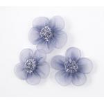 Beaded Voile Daisies - [090] French Blue