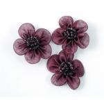 Beaded Voile Daisies - [091] Boysenberry