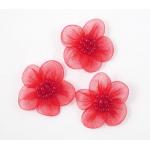 Beaded Voile Daisies - [097] Strawberry