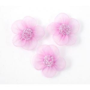 Beaded Voile Daisies - [187] Orchid
