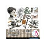 Ciao Bella 6" x 6" Fussy Cut Paper Pad - Typographic [CBQE095]