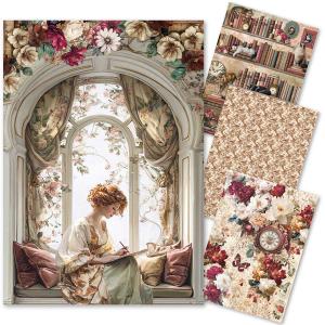 Ciao Bella A4 Rice Paper Art Set - Book Lovers [CBRA007]