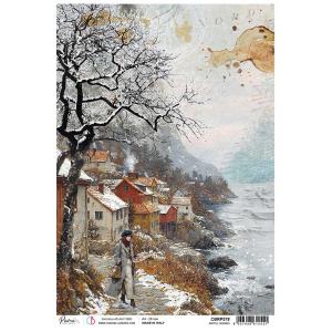 Ciao Bella A4 Rice Paper - Artful Shores [CBRP578]