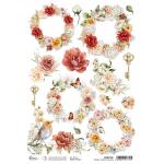 Ciao Bella A4 Rice Paper - Forever Cherish Garlands [CBRP305]