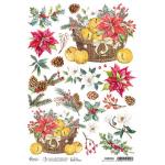 Ciao Bella A4 Rice Paper - Holly & Apples [CBRP269]