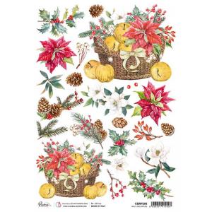 Ciao Bella A4 Rice Paper - Holly & Apples [CBRP269]