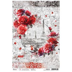 Ciao Bella A4 Rice Paper - Parisian Wonderland [CBRP491]