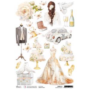 Ciao Bella A4 Rice Paper - Wedding Elements [CBRP411]