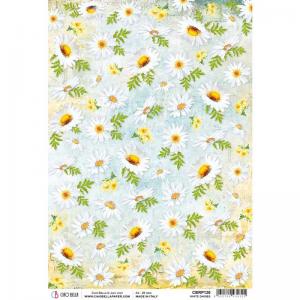 Ciao Bella A4 Rice Paper - White Daisies [CBRP126]