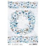 Ciao Bella A4 Rice Paper - Winter Wreath [CBRP478]