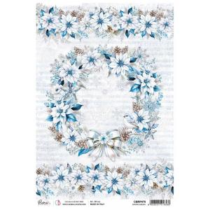 Ciao Bella A4 Rice Paper - Winter Wreath [CBRP478]