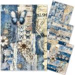 Ciao Bella Lu Mania A4 Mixed Media Rice Paper Set - Urban Blue Denim [MF002]