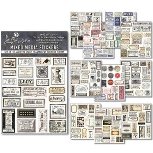 Ciao Bella Lu Mania Mixed Media Stickers - Vintage Scripts [MB003]