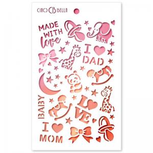 Ciao Bella Stencil - Art Texture Stencil - Made With Love [MS054]