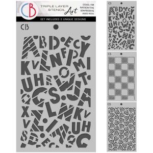 Ciao Bella Triple Layer Art Stencil Set - Lunibloom [MSX009]