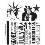 Stampers Anonymous/Tim Holtz Unmounted Rubber Stamps - [CMS122] American Silhouettes