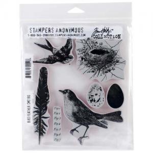 Stampers Anonymous/Tim Holtz Unmounted Rubber Stamps - [CMS180] Bird Feather