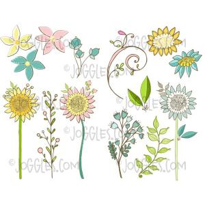Joggles Collage Sheets - Summer Flowers 1 [JG401121]