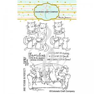 Colorado Craft Company Clear Stamp Set - Family Love [AJ632]