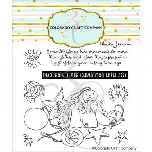 Colorado Craft Company Clear Stamp Set - Mice Ornaments [AJ832]