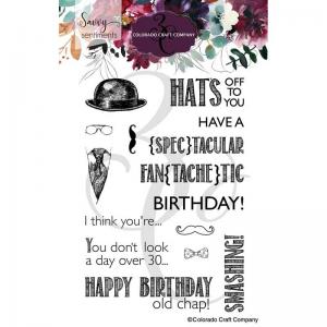 Colorado Craft Company Clear Stamp Set - Old Chap Birthday [SS515]