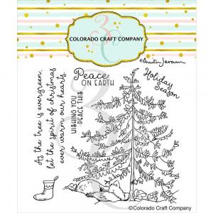 Colorado Craft Company Clear Stamp Set - Peaceful Fox [AJ830]