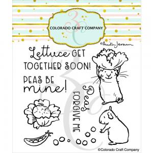 Colorado Craft Company Clear Stamp Set - Peas Forgive Me [AJ784]