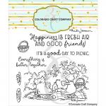Colorado Craft Company Clear Stamp Set - Picnic Cats [AJ804]