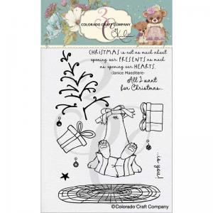 Colorado Craft Company Clear Stamp Set - Present Bear [KL722]