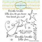 Colorado Craft Company Clear Stamp Set - Twinkle Little Star [AJ583]