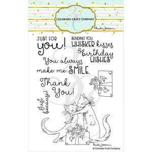 Colorado Craft Company Clear Stamp Set - Whisker Kisses [AJ549]