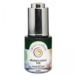 Cosmic Shimmer Pearlescent Watercolor Ink - Holly Green