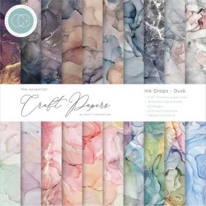 Craft Consortium 6" x 6" Paper Pad - Ink Drops Dusk [CCEPAD014B]