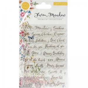 Craft Consortium Farm Meadow Clear Stamp Set - Sentiments [627707]