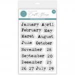 Craft Consortium Journaling Phase 2 Clear Stamp Set - Journal Months [CCESTMP006]