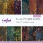 Crafter's Companion 12" x 12" Gold Foil Paper Pad - Dark Distressed Damask [CC-PAD12-DDDA]