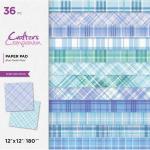 Crafter's Companion 12" x 12" Paper Pad - Blue Pastel Plaid [CC-PAD12-BLUE]