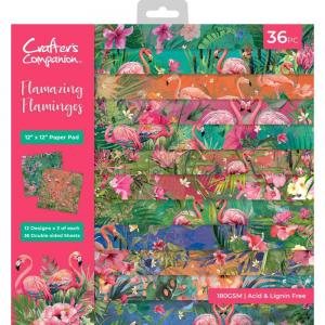 Crafter's Companion 12" x 12" Paper Pad - Flamazing Flamingos [FLFL-PAD12]