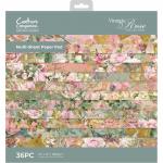 Crafter's Companion 12" x 12" Paper Pad - Nature's Garden Vintage Rose Collection [NGA-VR-PAD12]
