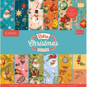 Crafter's Companion 12" x 12" Paper Pad - Retro Christmas Collection [CC-RC-PAD12]