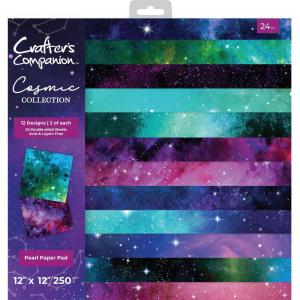 Crafter's Companion 12" x 12" Pearl Paper Pad - Cosmic Collection [COS-PAD12]