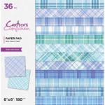 Crafter's Companion 6" x 6" Paper Pad - Blue Pastel Plaid [CC-PAD6-BLUE]