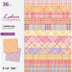 Crafter's Companion 6" x 6" Paper Pad - Blush Pastel Plaid [CC-PAD6-BLUS]